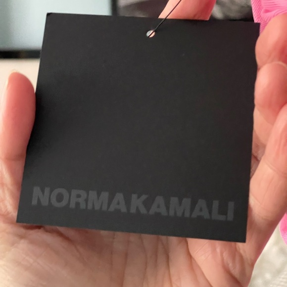 NORMA KAMALI Walter Mini Dress Candy HOT Pink Mesh Gauze Overlay {$225} Medium - Picture 8 of 11